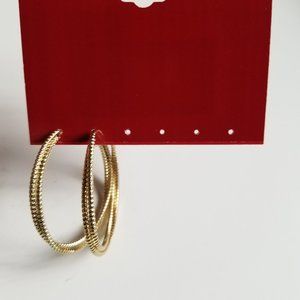 J Lo Gold Hoops NWT